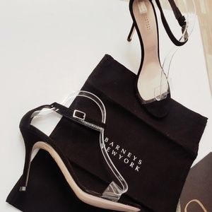 Barneys New York's Pvc Ankle strap pump